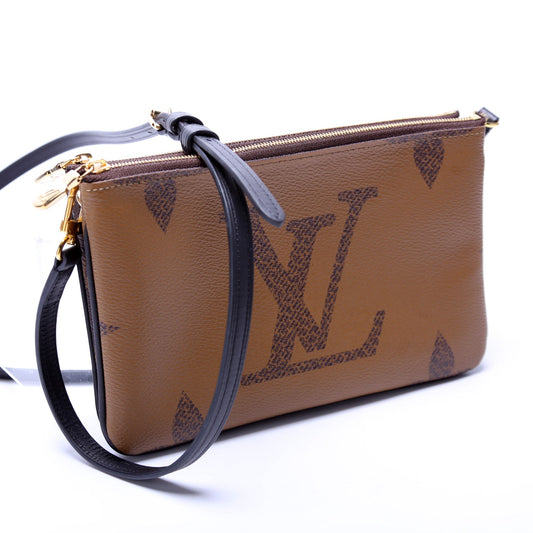 Louis Vuitton Double Zip Pochette Giant Reverse Monogram