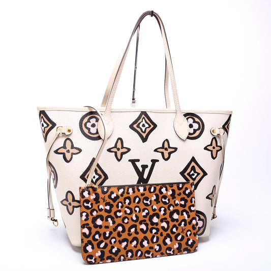 Louis Vuitton Neverfull w/Wallet MM Wild at Heart