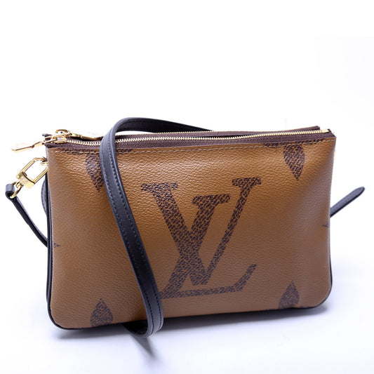 Louis Vuitton Double Zip Pochette Giant Reverse Monogram