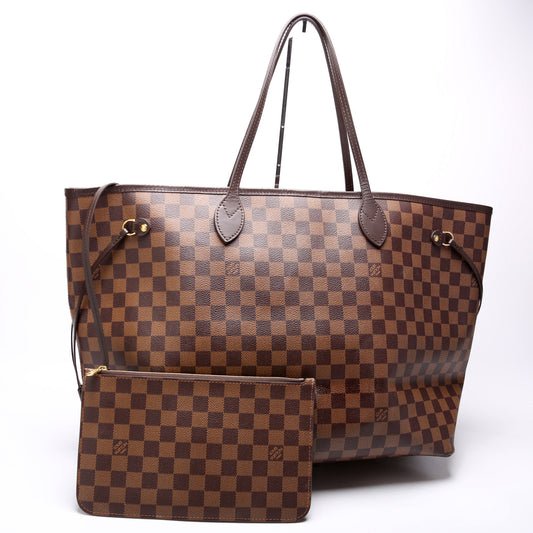 Louis Vuitton Neverfull W/Wallet GM Damier Ebene