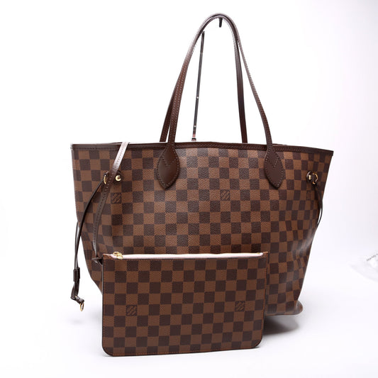 Louis Vuitton Neverfull MM With Wallet Damier Ebene Pink
