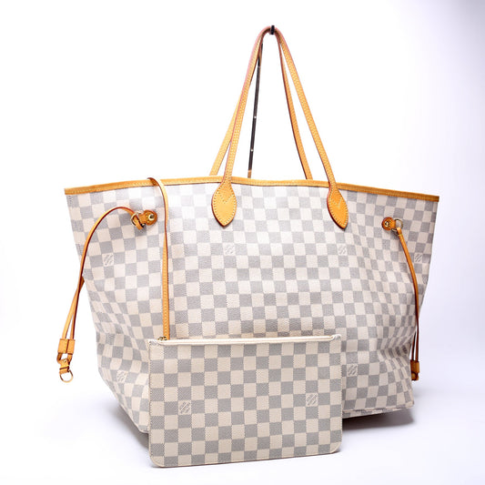 Louis Vuitton Neverfull W/Wallet GM Damier Azur