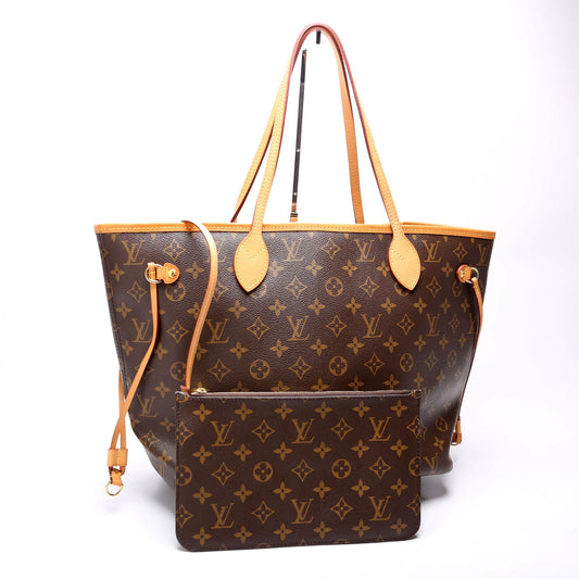 Louis Vuitton Neverfull with Wallet MM Monogram