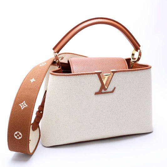 Louis Vuitton Capucines MM Taurillon Canvas Brown/Beige