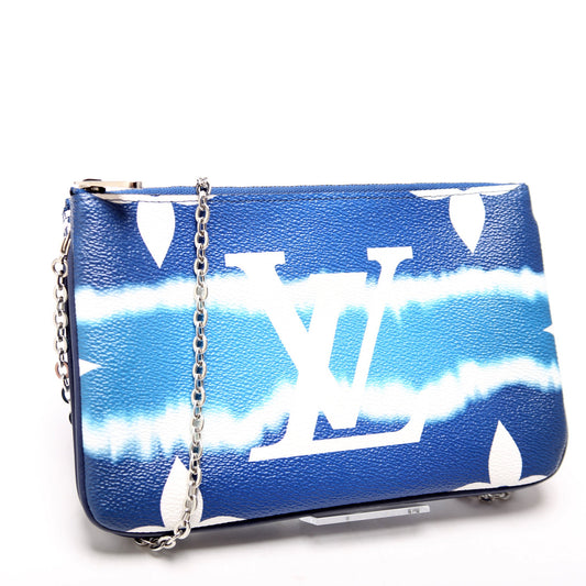 Louis Vuitton Double Zip Pochette Escale Blue