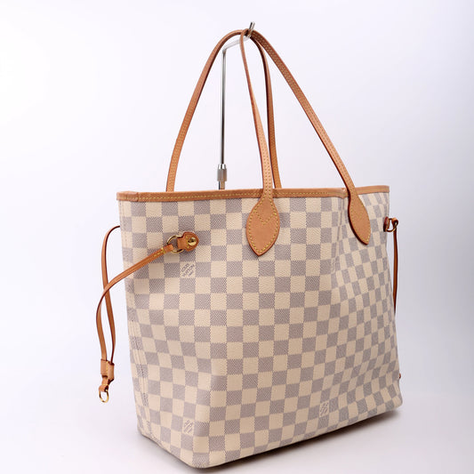 Louis Vuitton Neverfull With Wallet MM Damier Azur