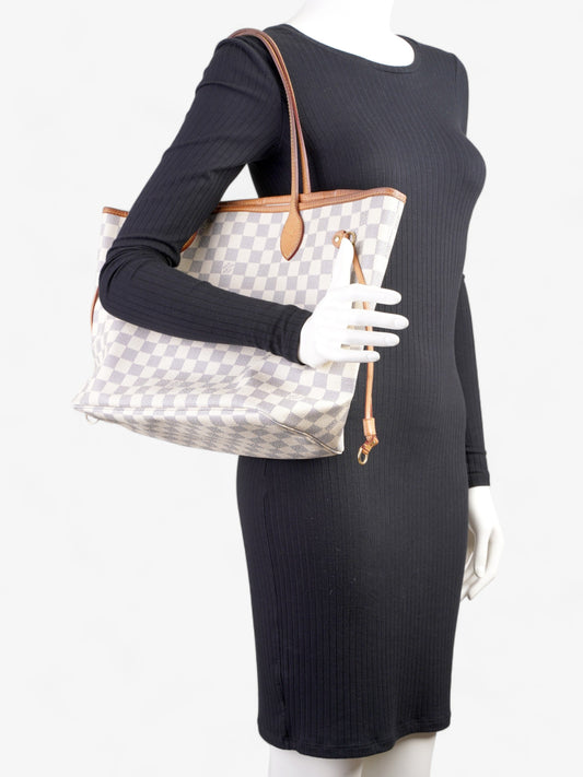 Louis Vuitton Neverfull Damier Azur Coated Canvas MM