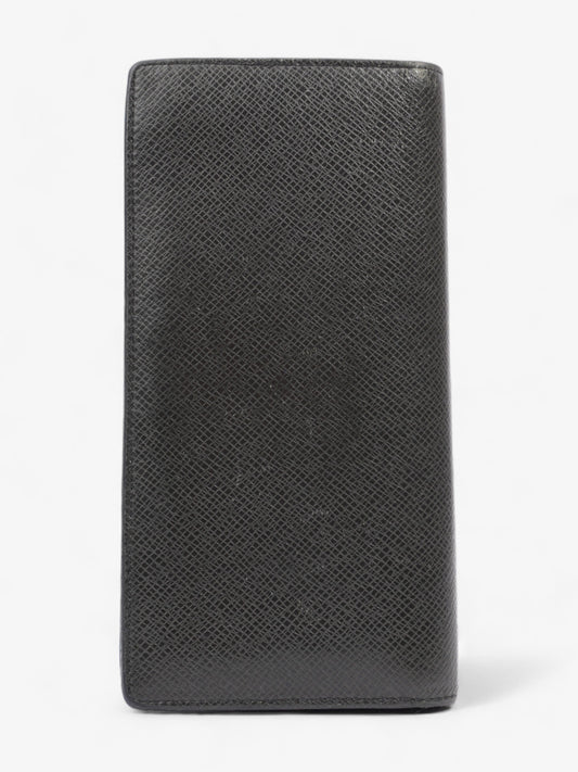Louis Vuitton Taiga Portefeuille Brazza Long Wallet Black Leather