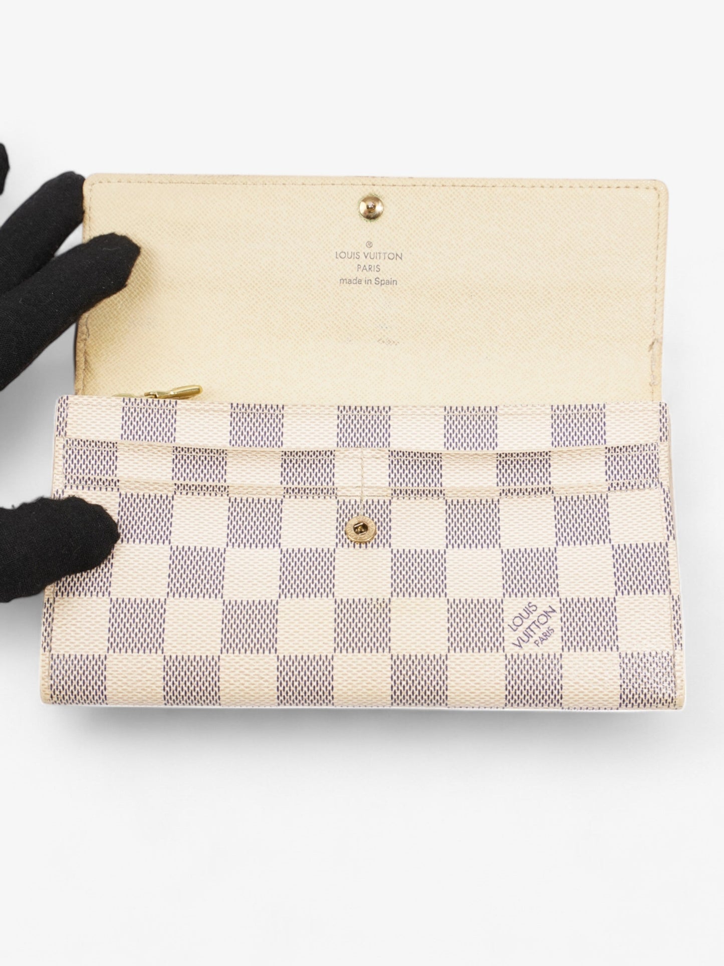 Louis Vuitton Porte Tresor Wallet Damier Azur Coated Canvas
