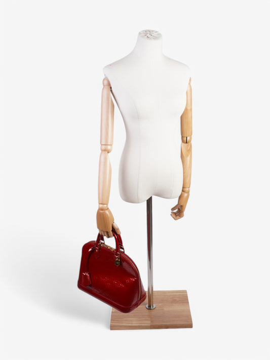 Louis Vuitton Alma Red Vernis Leather PM
