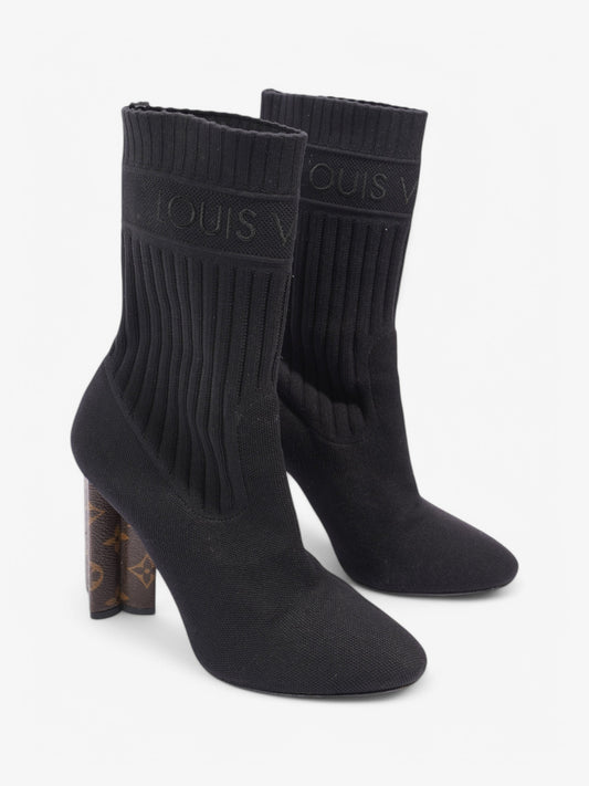 Louis Vuitton Ankle Boots 90 Black / Monogram Cotton EU 38.5 UK 5.5