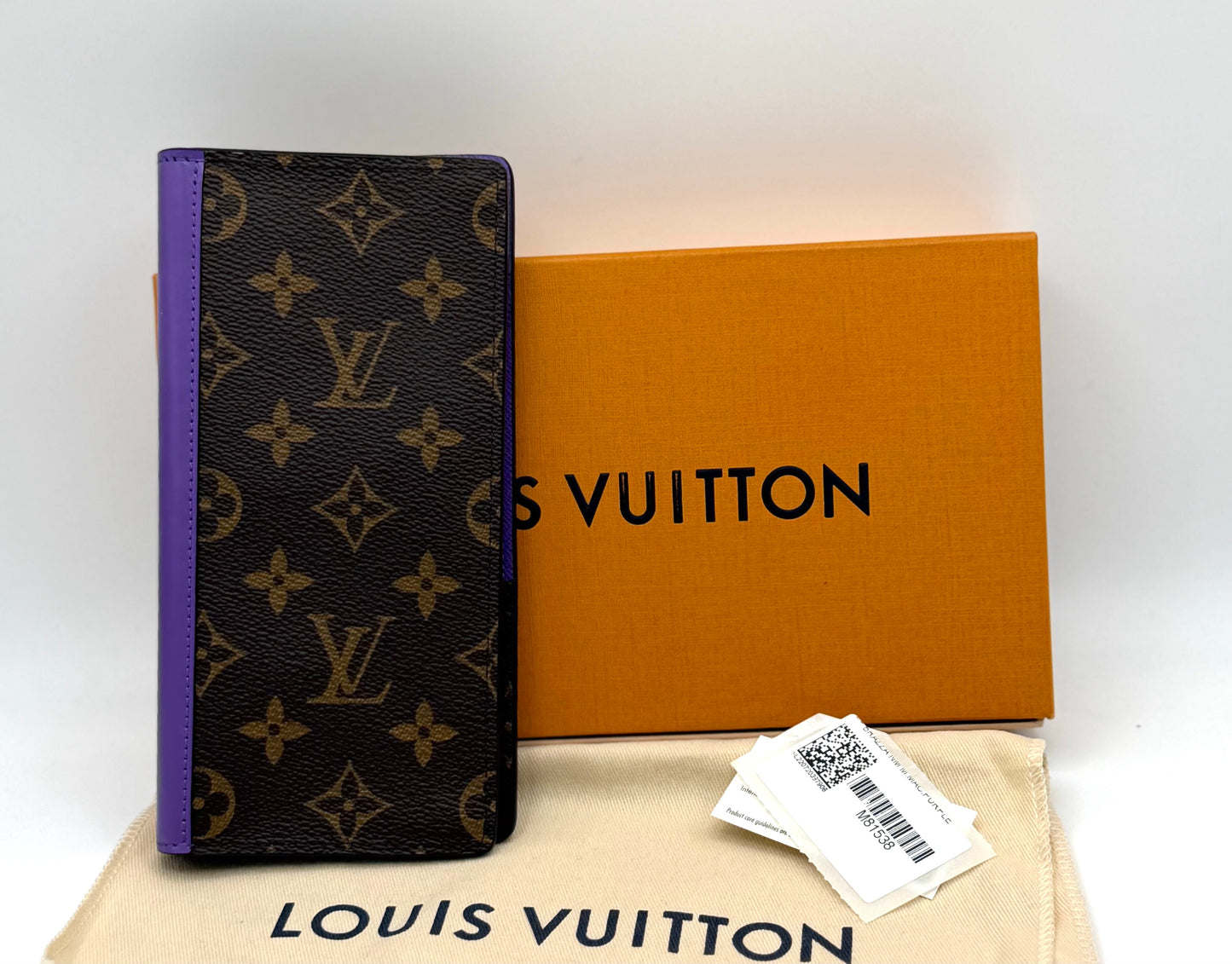 Louis Vuitton Brazza Wallet Monogram Macassar Brown/Purple