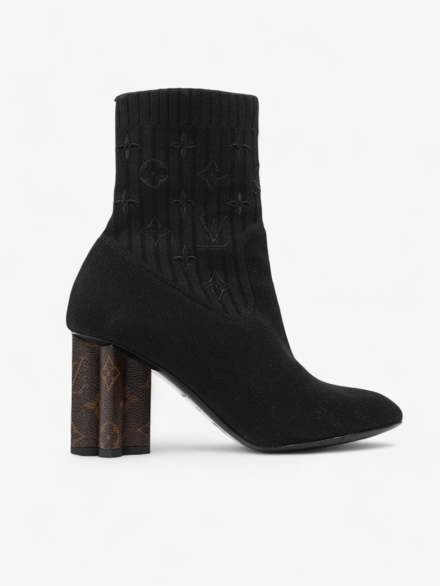 Louis Vuitton Silhouette Ankle Boot Black Fabric EU 37 UK 4