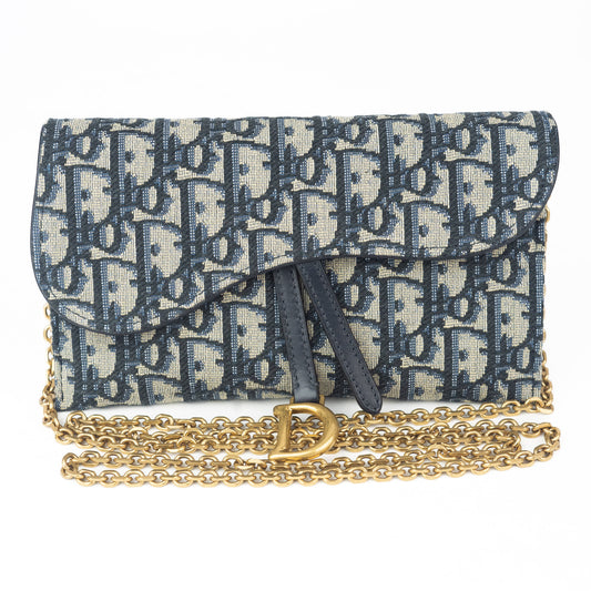 Dior Long Saddle Wallet on Chain