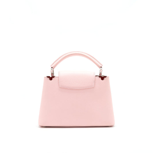 Louis Vuitton Capucines BB in Pink with Red Floral pattern