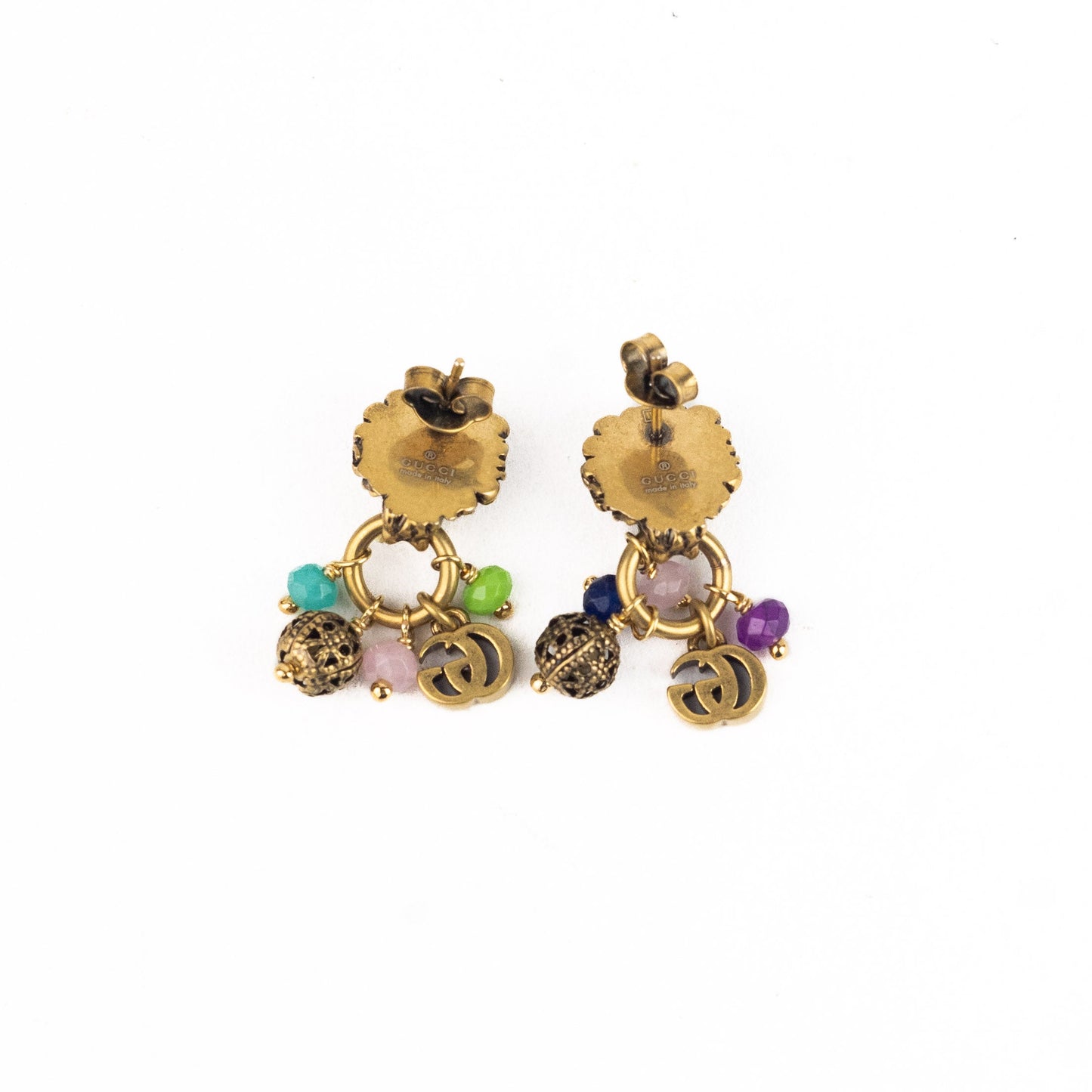 Gucci Lion Double G Earrings