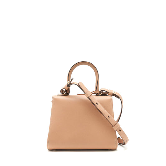 Delvaux Mini Brilliant Bag Grained Calfskin Beige GHW
