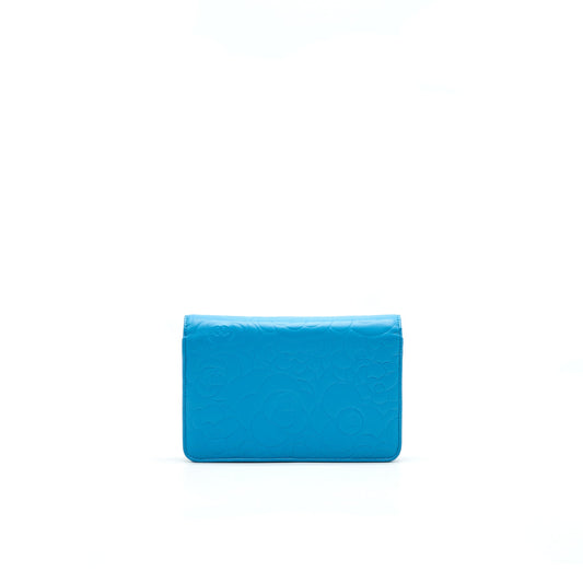 Chanel Camelia Wallet on Chain lambskin Blue GHW