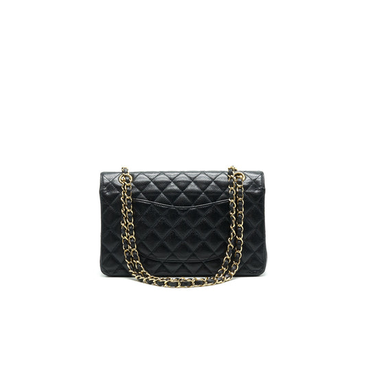 Chanel Medium Classic Double Flap Bag Caviar Black GHW Serial16