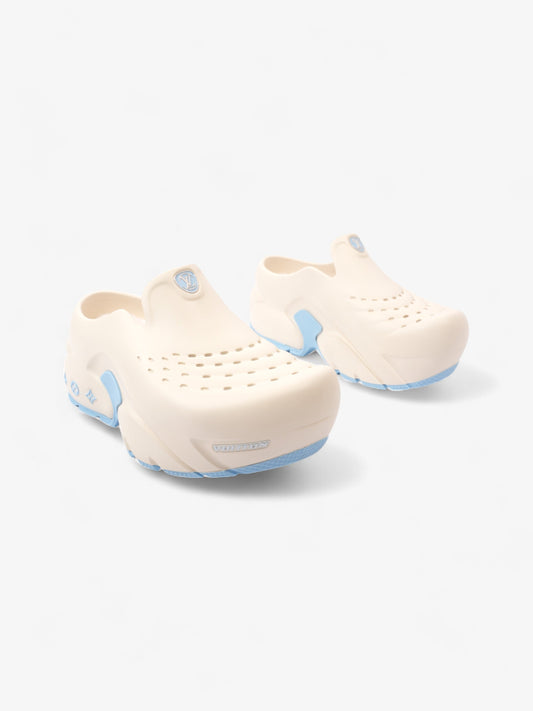 Louis Vuitton Shark Clogs White / Light Blue Rubber EU 38 UK 5