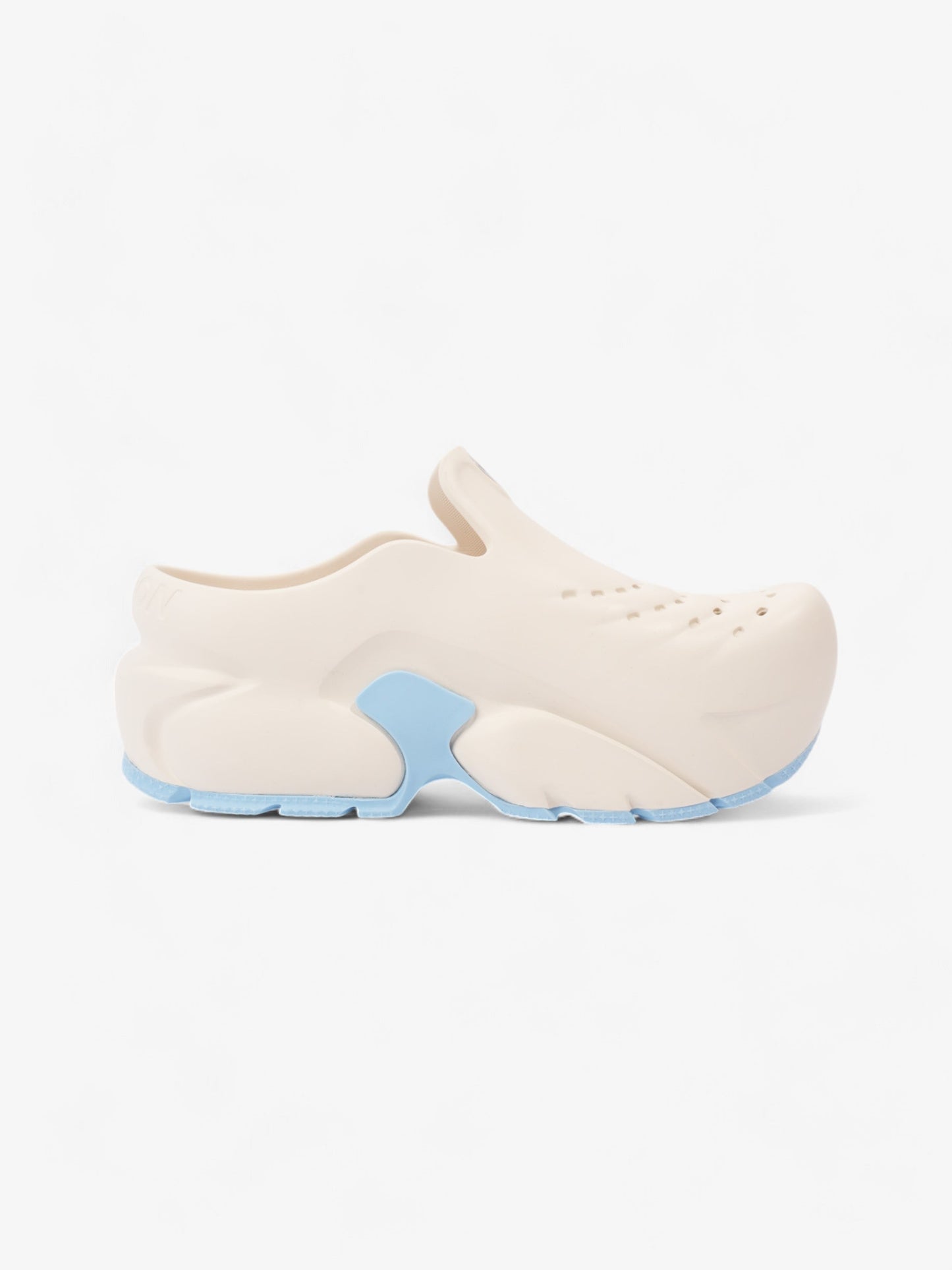 Louis Vuitton Shark Clogs White / Light Blue Rubber EU 38 UK 5
