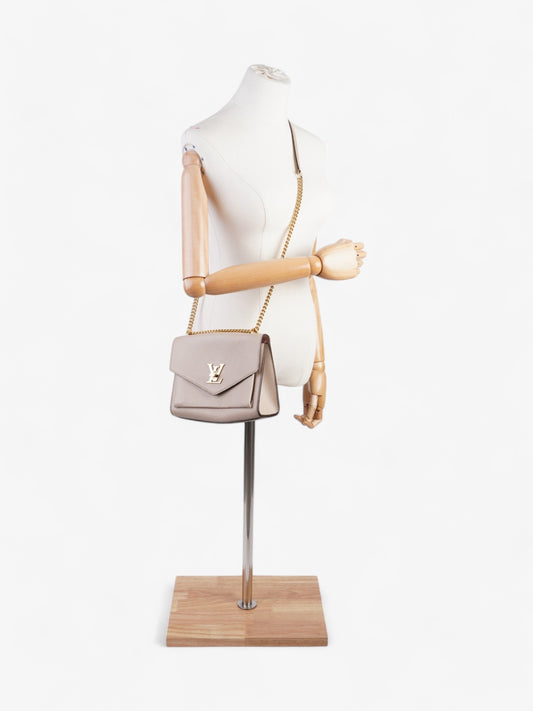 Louis Vuitton Mylockme Greige Calfskin Leather BB