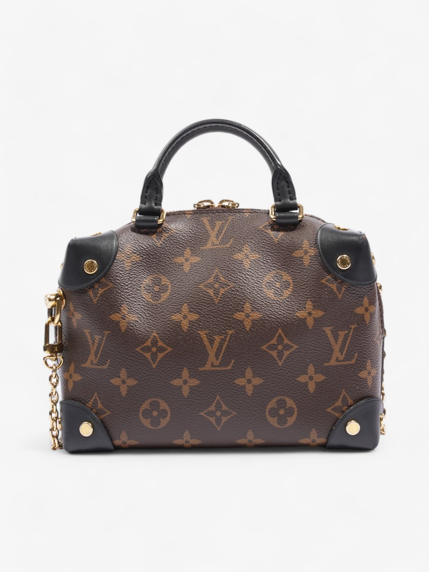 Louis Vuitton Petite Malle Monogram / Black Coated Canvas
