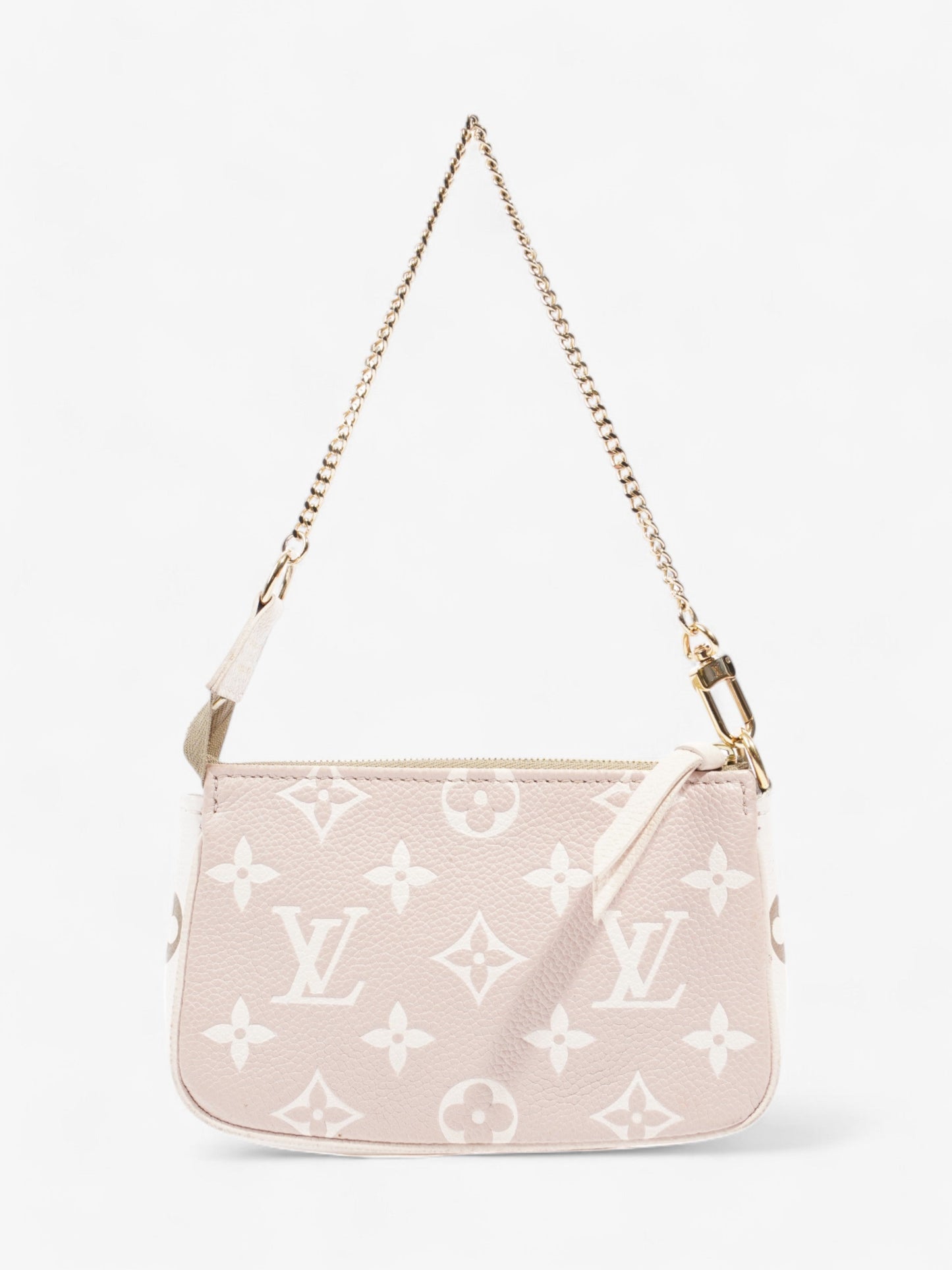 Louis Vuitton Pochette Accessoires Khaki / White / Light Beige Leather Mini