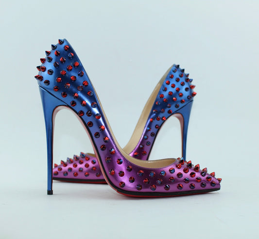 CHRISTIAN LOUBOUTIN FOLLIES SPIKES 120 SIZE 40