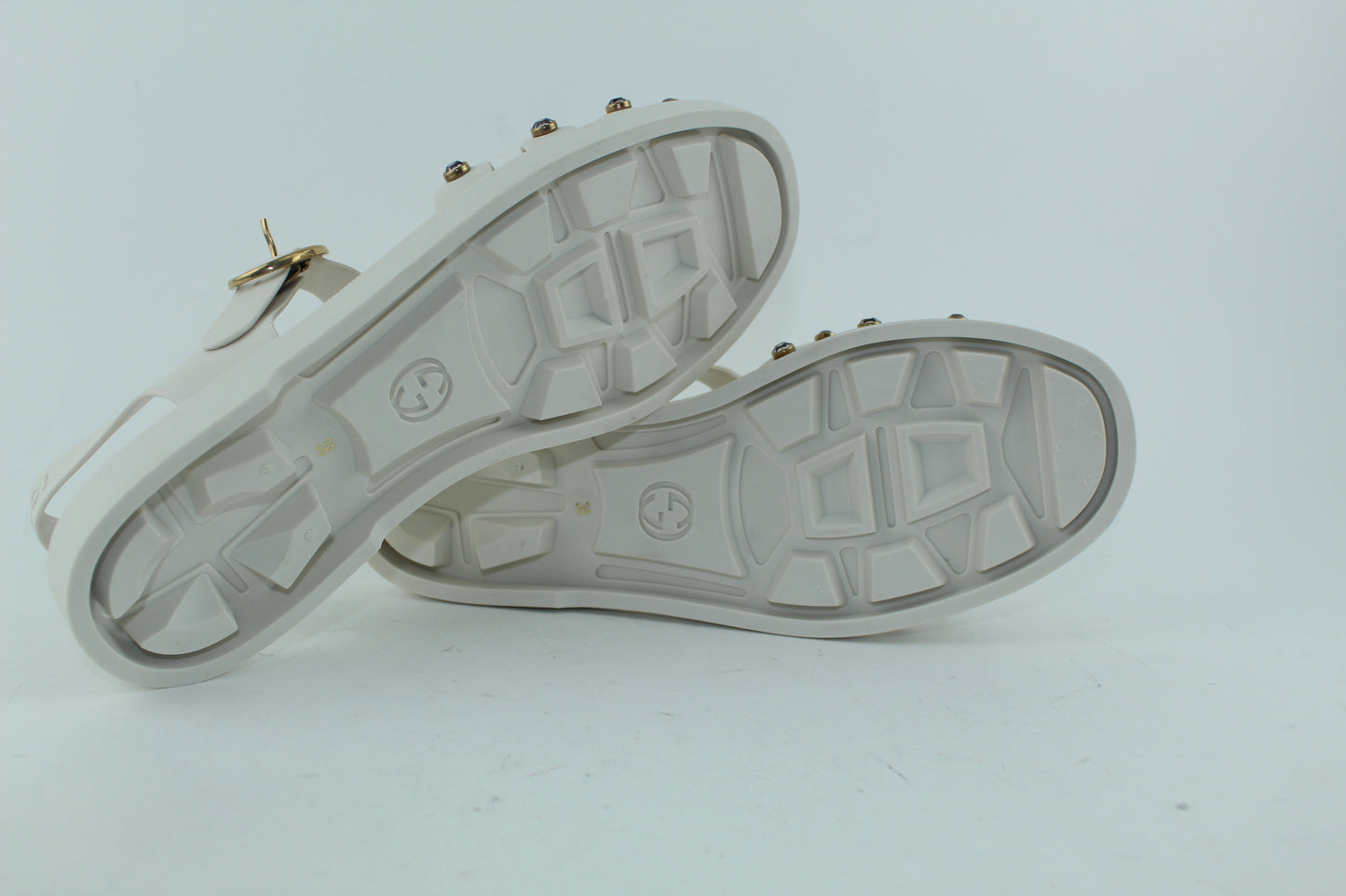 GUCCI RUBBER SANDAL WITH CRYSTALS