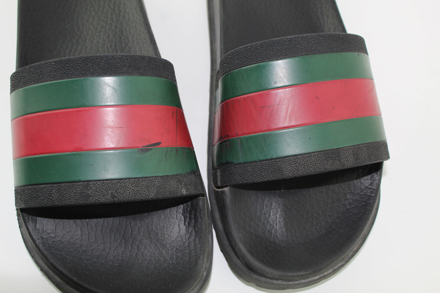 GUCCI WEB SLIDE SANDAL SIZE 7