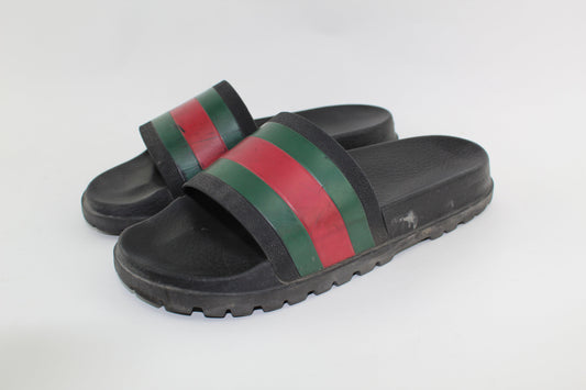 GUCCI WEB SLIDE SANDAL SIZE 7