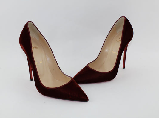 CHRISTIAN LOUBOUTIN SO KATE 120mm VELVET SIZE 40.5