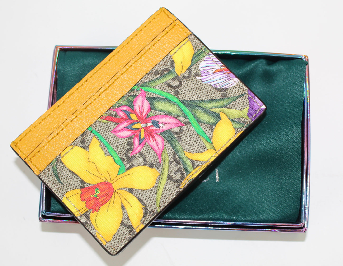 GUCCI OPHIDIA GG FLORA CARD HOLDER
