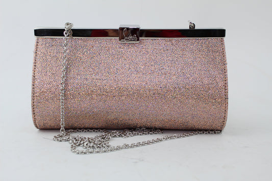 CHRISTIAN LOUBOUTIN PALMETTE SMALL EVENING CLUTCH