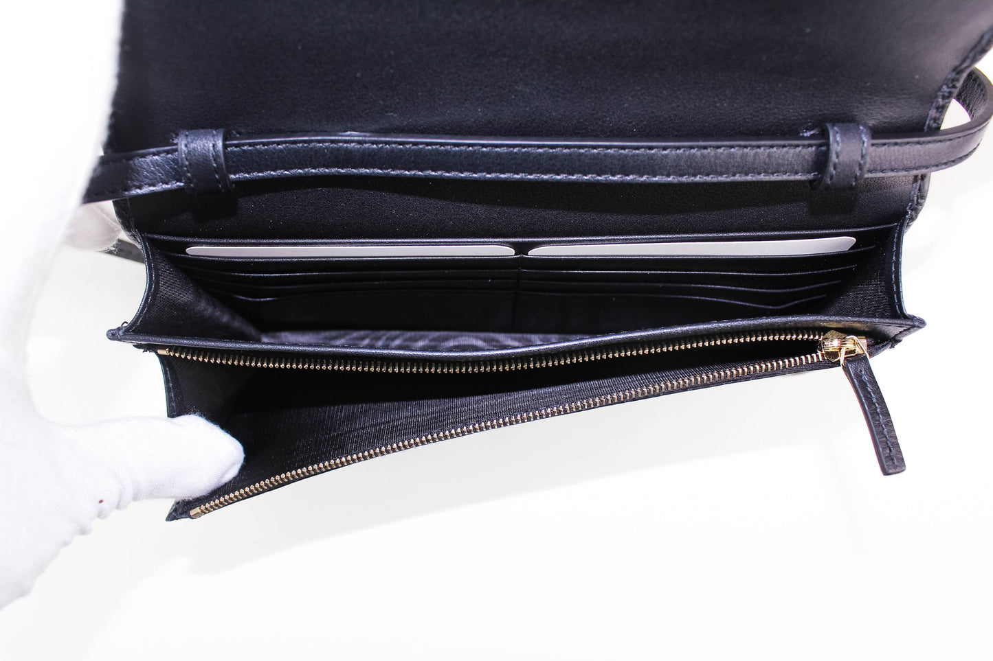Gucci Leather Micro GG Guccissima Crossbody Wallet Bag