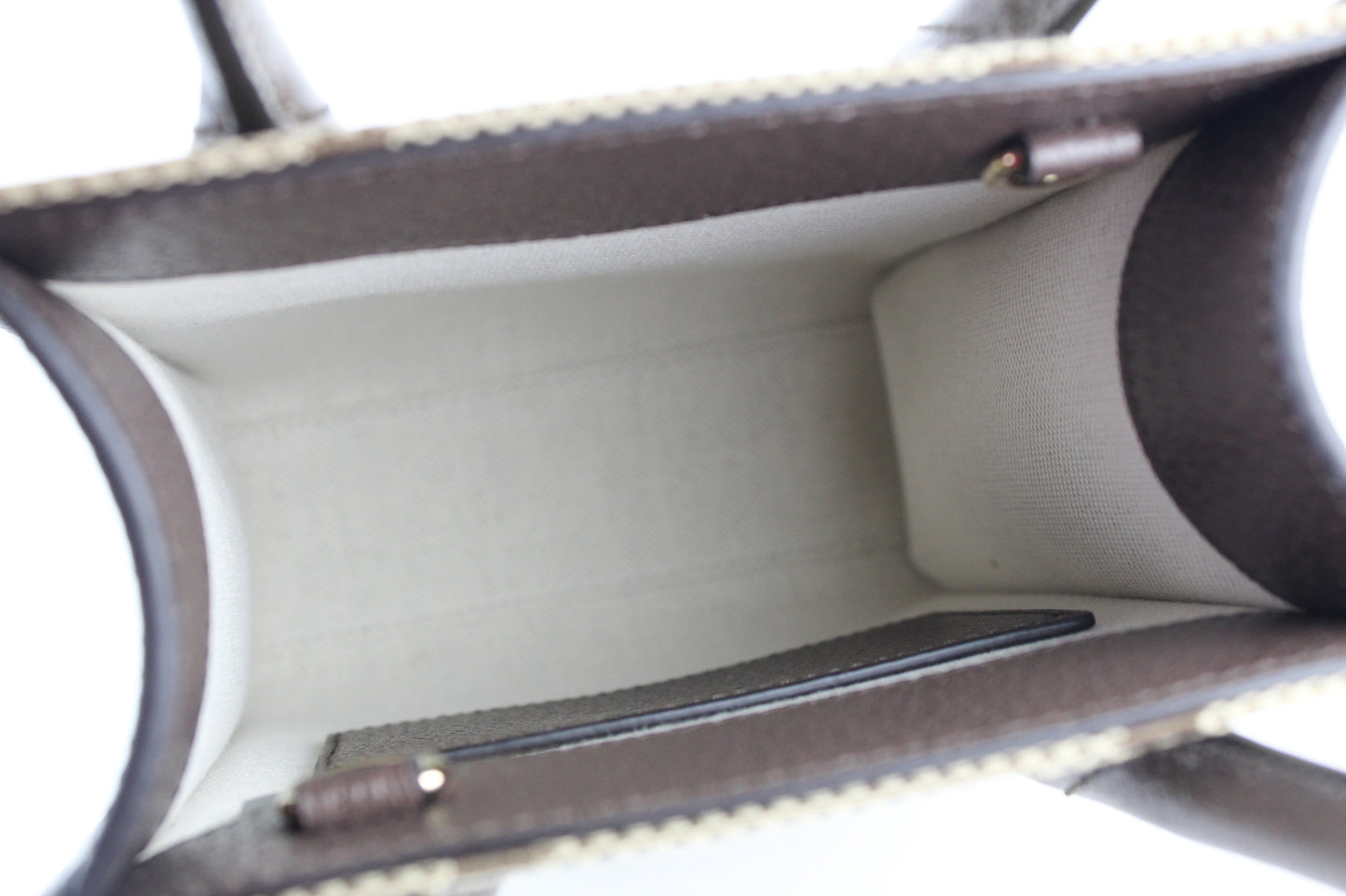 Gucci Jumbo GG Mini Tote Bag in Camel and Ebony Canvas