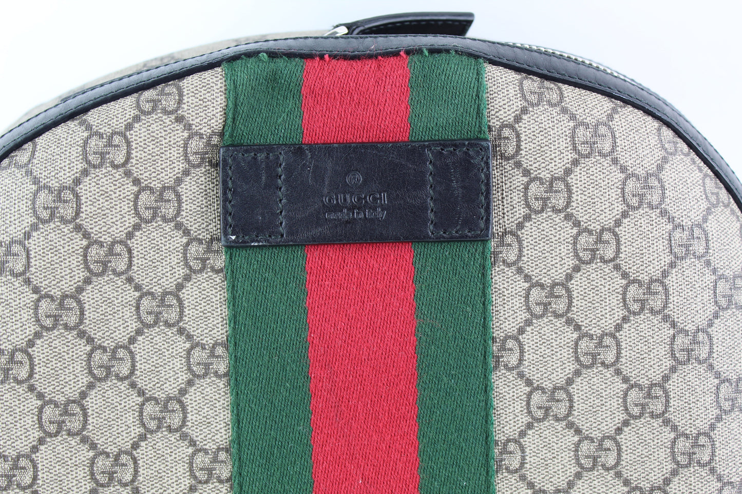 GUCCI GG SUPREME BACKPACK WITH WEB