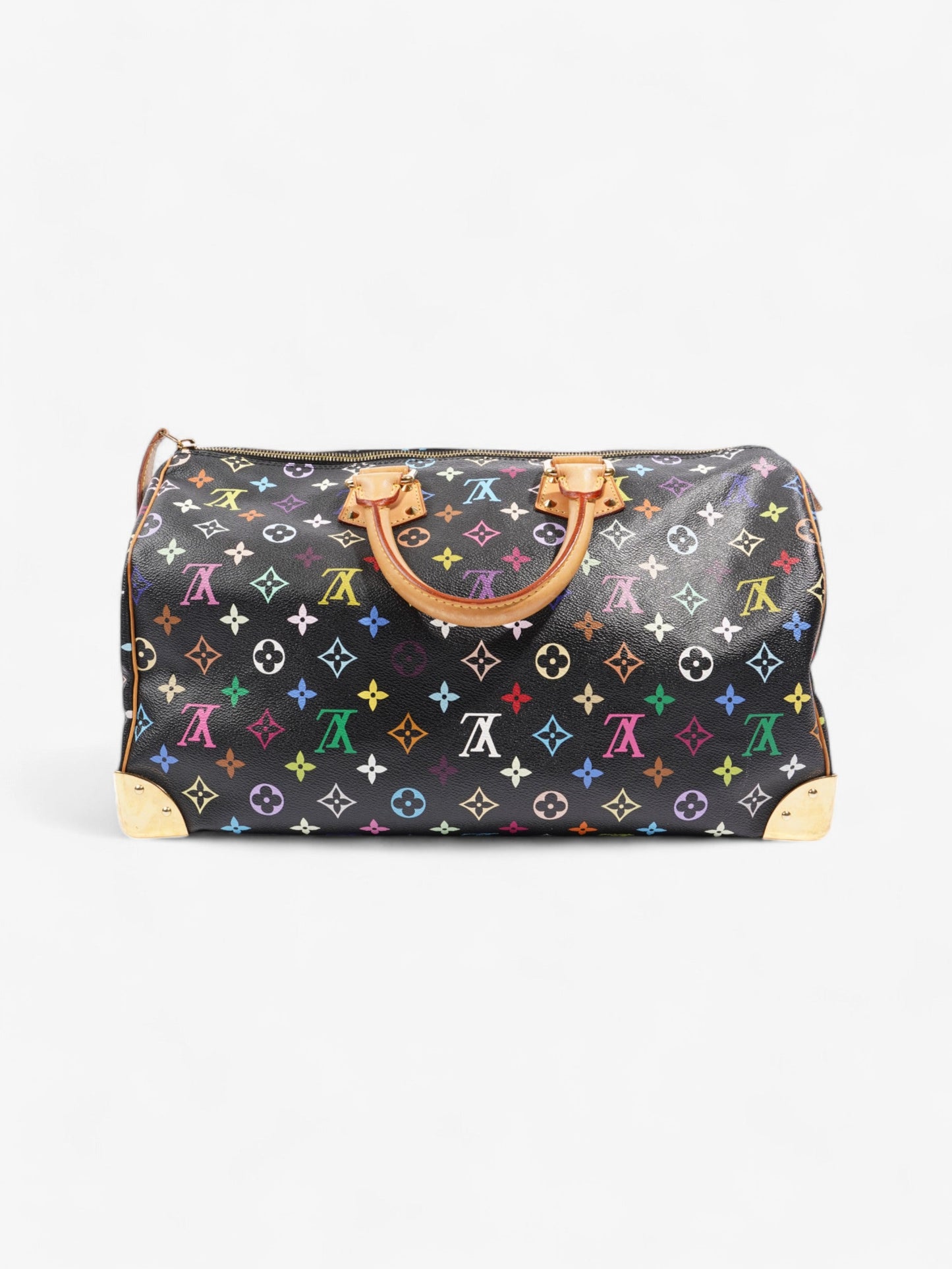Louis Vuitton Speedy Black / Multicolour Coated Canvas 40