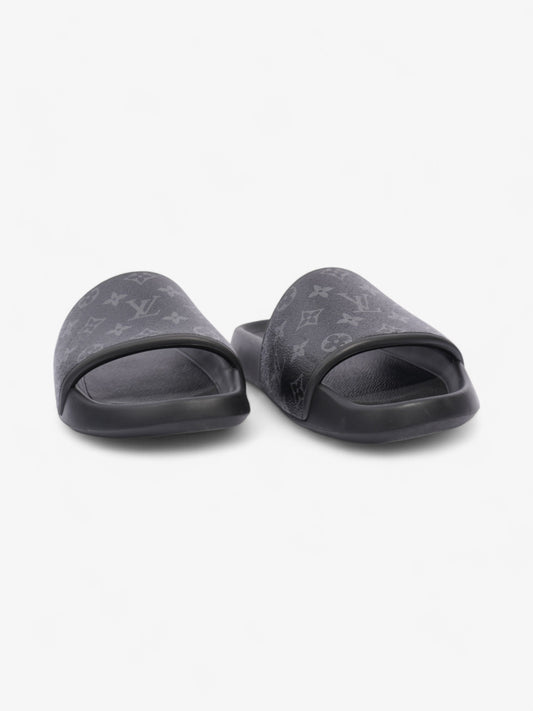 Louis Vuitton Waterfront Slides Monogram Eclipse Rubber EU 44 UK 10