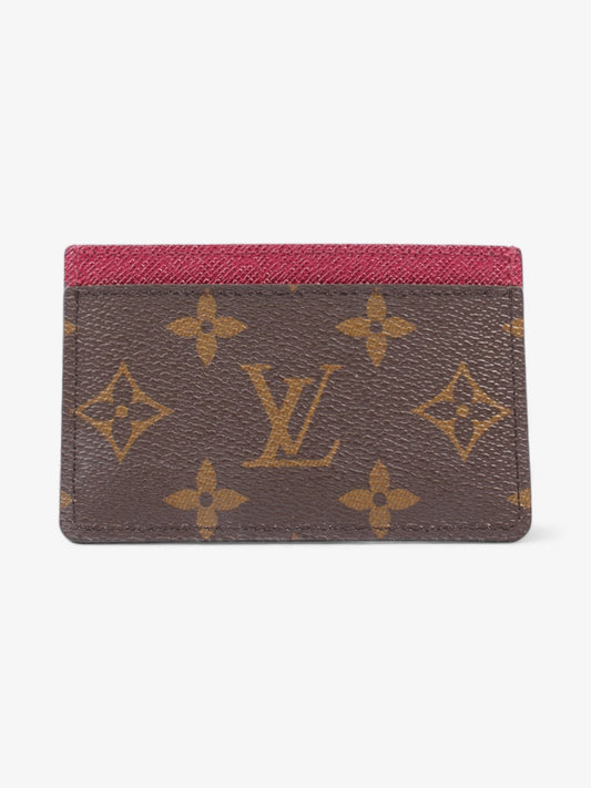 Louis Vuitton Card Holder Monogram / Fuchsia Coated Canvas