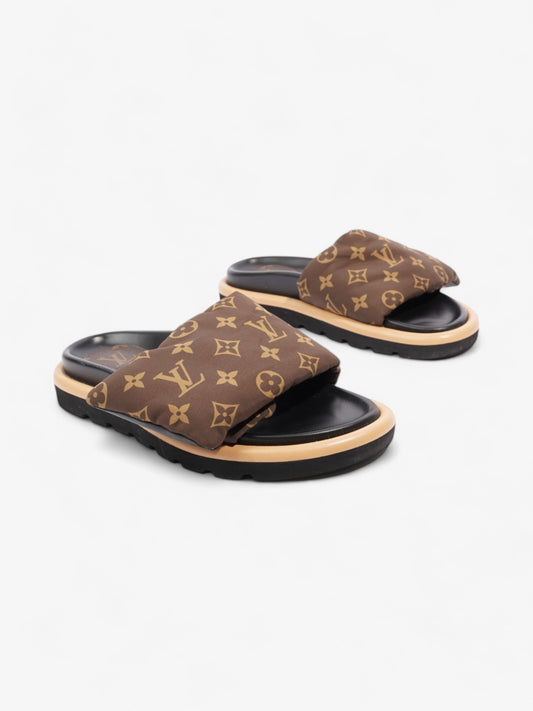 Louis Vuitton Pool Pillow Slides Khaki Monogram Nylon EU 39 UK 6