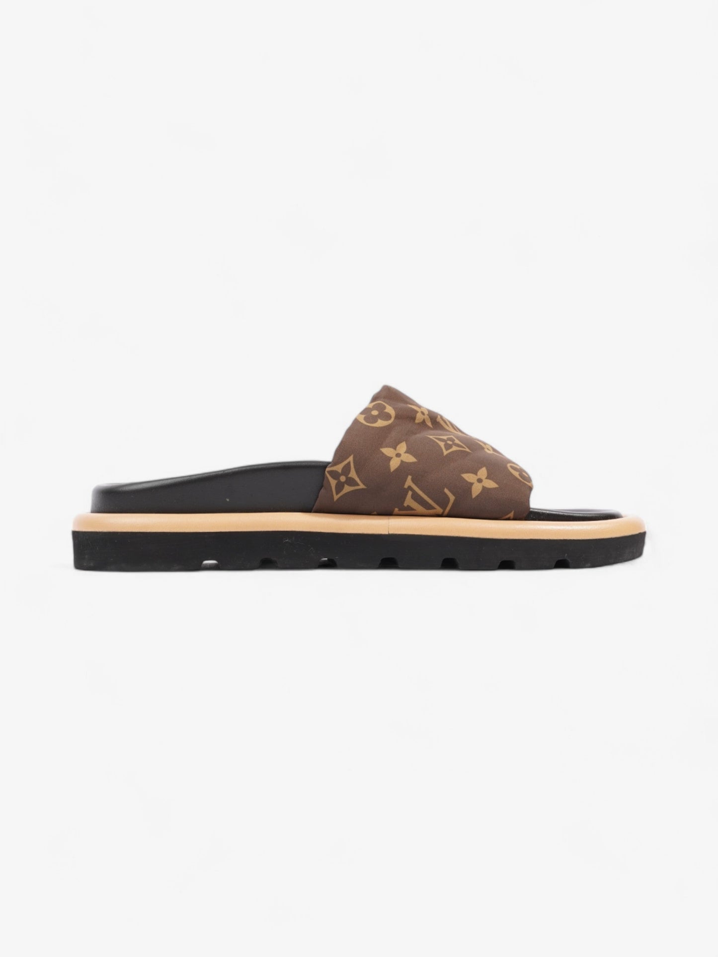 Louis Vuitton Pool Pillow Slides Khaki Monogram Nylon EU 39 UK 6