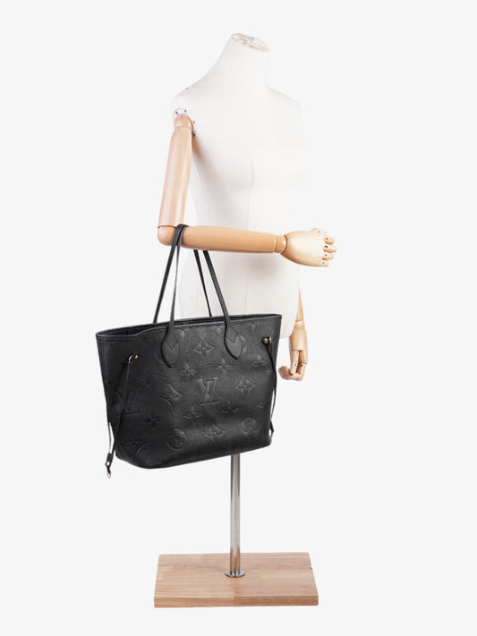 Louis Vuitton Neverfull Black Empreinte Leather MM