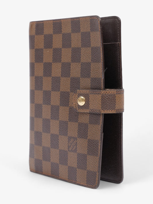 Louis Vuitton Agenda Cover Damier Ebene / Gold Coated Canvas Medium