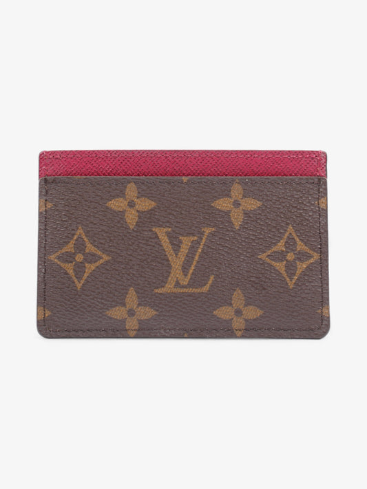 Louis Vuitton Card Holder Monogram / Fuschia Coated Canvas