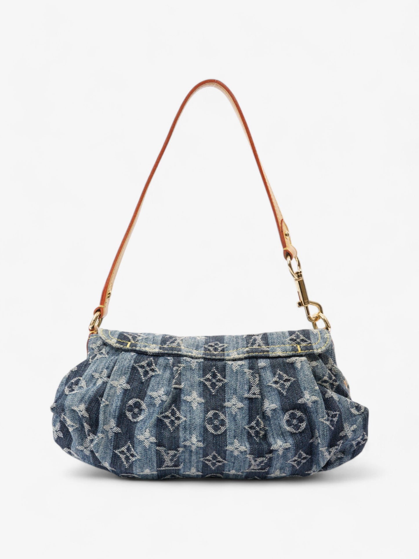 Louis Vuitton Pleaty Raye Monogram Denim Denim Mini