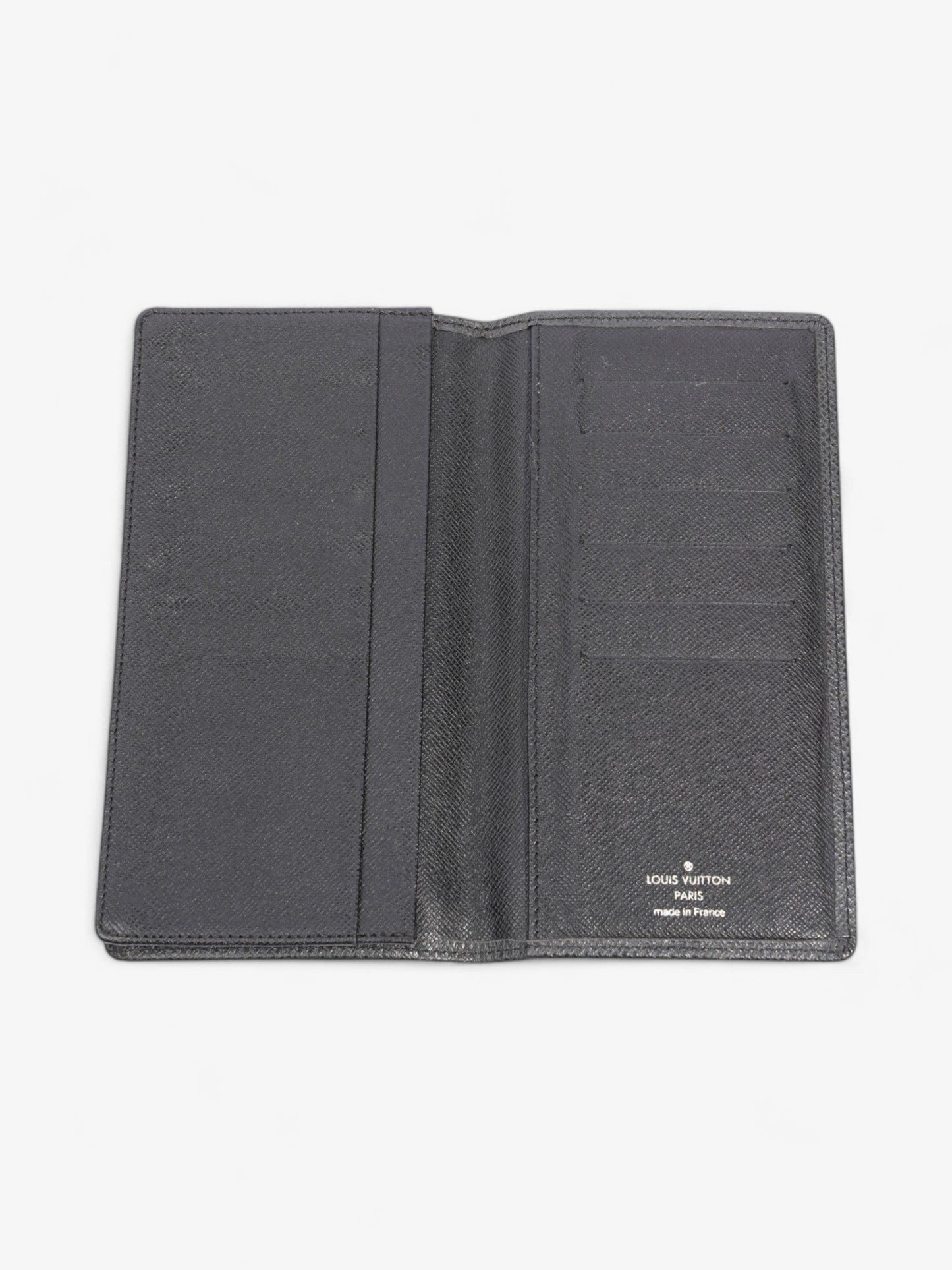 Louis Vuitton Porte Cartes Wallet Black Taiga Leather