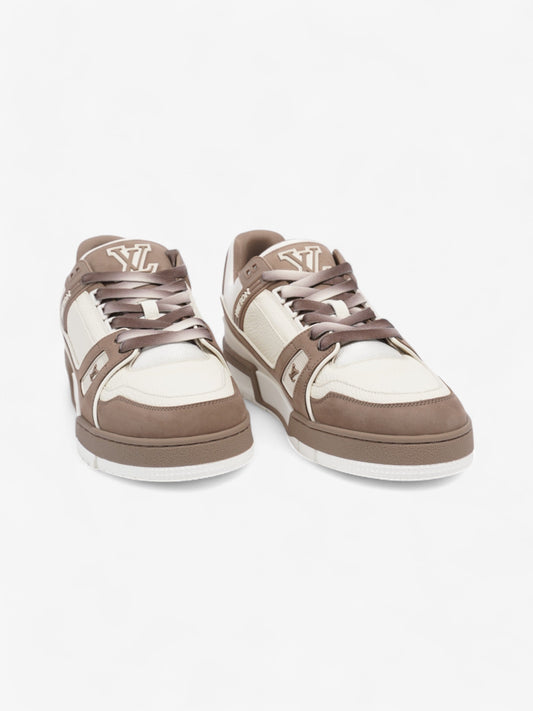 Louis Vuitton LV Trainer Sneakers White / Brown Leather EU 41 UK 7