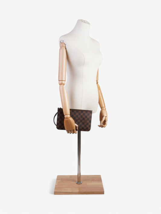 Louis Vuitton Neverfull Pochette Damier Ebene Coated Canvas